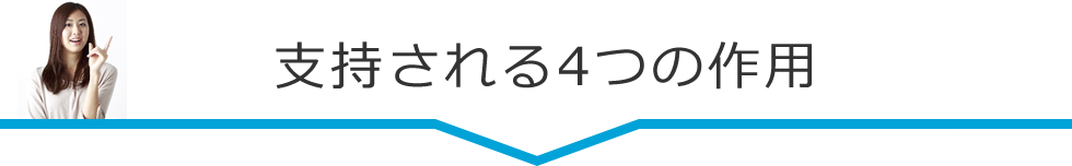 支持される4つの作用