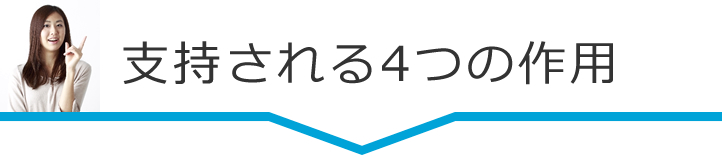 支持される4つの作用